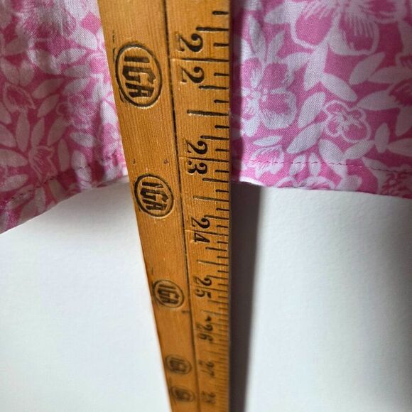 EUC LIKE NEW J CREW FLORAL PINK WHITE DAINTY V NECK COTTON TOP SIZE SMALL - Picture 15 of 15